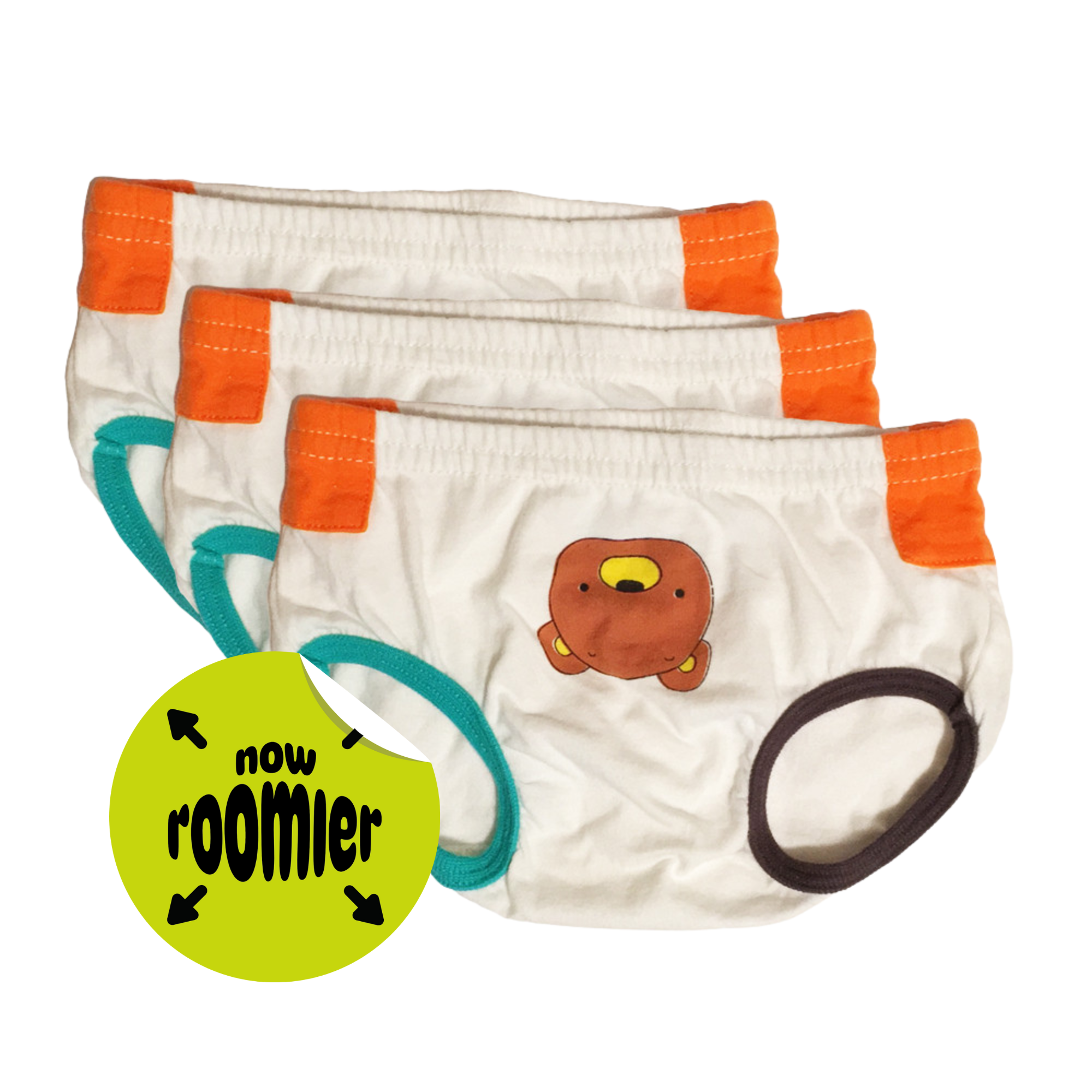 Tiny Undies ROOMIER small cotton underwear - 3-pack